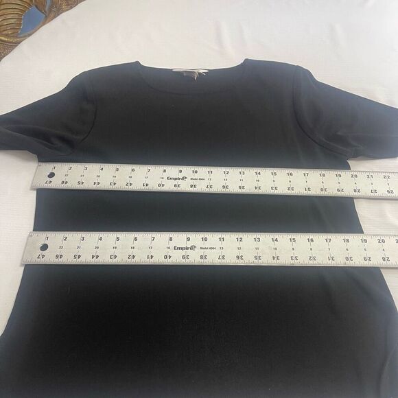 Exclusively Misook Black Acrylic 2 Pc Skirt Set Size Medium Top Large Skirt - Picture 4 of 12